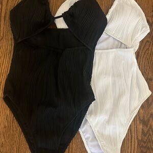 BUNDLE- Black and White One Piece Swimsuit
